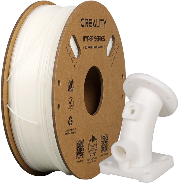 Пластик Creality Hyper ABS Filament для 3D принтера 1 кг 1.75 мм Білий (3301020040) - Фото 1 Пластик Creality Hyper ABS Filament для 3D принтера 1 кг 1.75 мм Білий (3301020040) - зображення 1