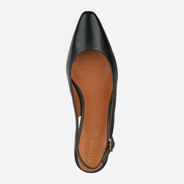 Sandały damskie na słupku skórzane Geox geod45vcc000tuc9999 37 Czarne (8056206490260) - obraz 5