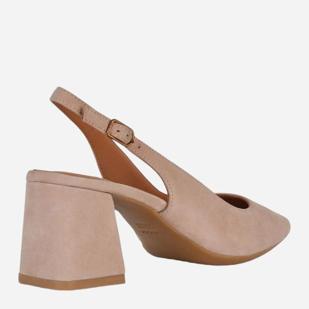 Sandały damskie na słupku skórzane Geox geod45vcc00021c8156 39 Beżowe (8056206667341) - obraz 4