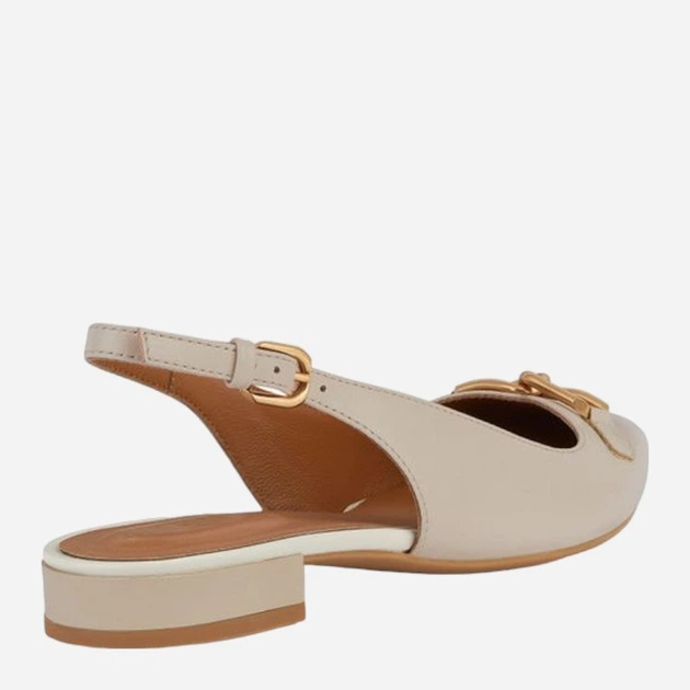 Baleriny damskie skórzane Geox geod459bb000tuc5322 37 Mleczne (8056206673250) - obraz 4