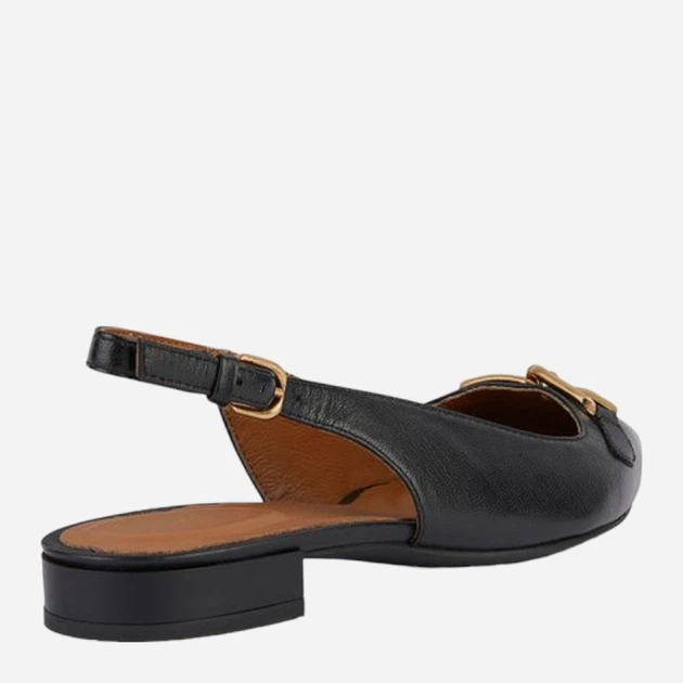 Baleriny damskie skórzane Geox geod459bb000tuc9999 40 Czarne (8056206673427) - obraz 4