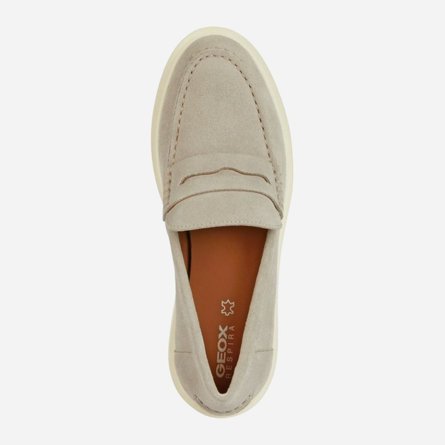 Loafersy damskie skórzane Geox geod25qra00022c1010 38 Szare (8056206534292) - obraz 4