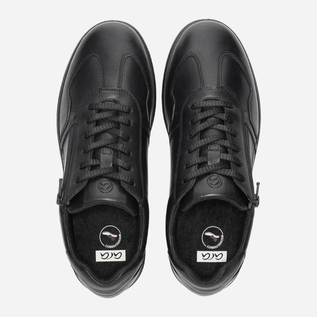 Sneakersy męskie skórzane ARA ara1131502-01 45 Czarne (4054928486312) - obraz 4