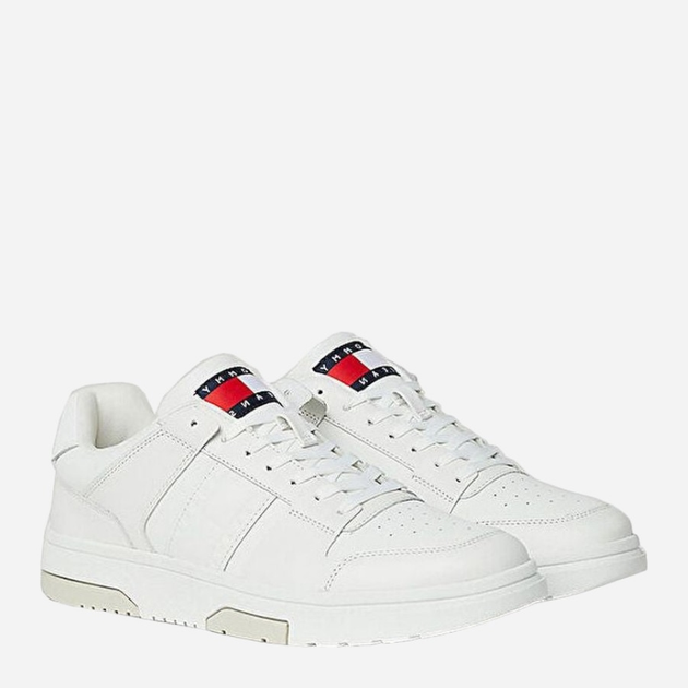 Sneakersy męskie skórzane Tommy Jeans thiem0em01283tcr 43 Białe (8720646906475) - obraz 2