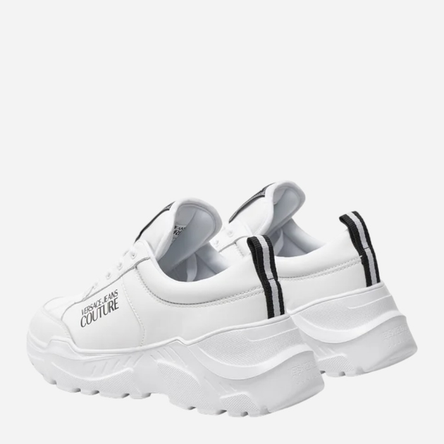 Sneakersy męskie na grubej podeszwie Versace jeans vjc76ya3sc1zpa53003 45 Białe (8052019604610) - obraz 4