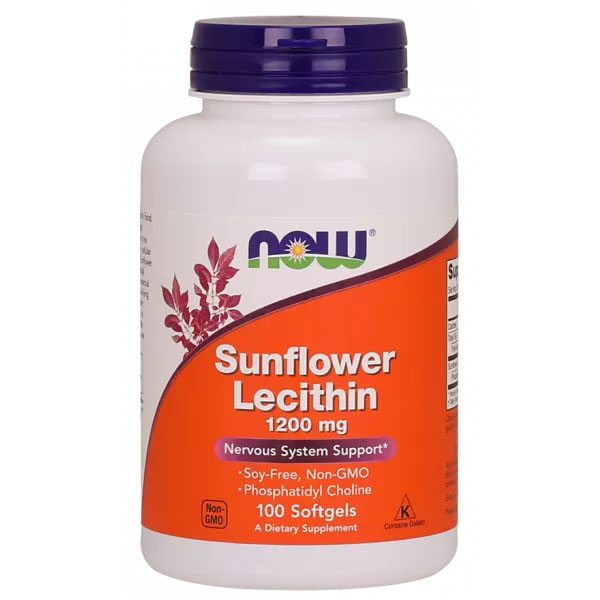 Лецитин подсолнечный NOW Foods Sunflower Lecithin 1200 мг 100 Softgels - Фото 1 Лецитин подсолнечный NOW Foods Sunflower Lecithin 1200 мг 100 Softgels - изображение 1