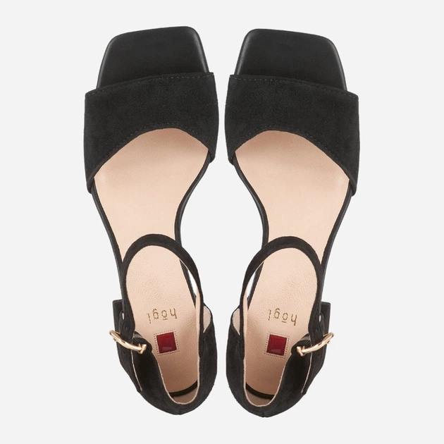 Sandały damskie na słupku skórzane Hogl hog7106522-0100 38 Czarne (9010849094208) - obraz 4