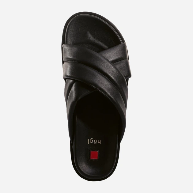 Klapki damskie skórzane Hogl hog7100820-0100 41 Czarne (9010849066656) - obraz 4