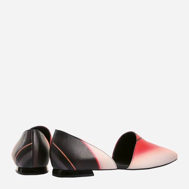 Baleriny damskie skórzane Hogl hog7100027-4099 38 Czarny/Czerwony (9010849110489) - obraz 3