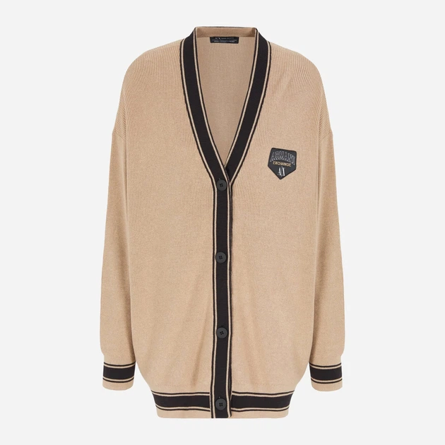 Кардиган с примесью шерсти вязаный женский Armani Exchange 404745674 L Коричневый (1159805455) - изображение 10