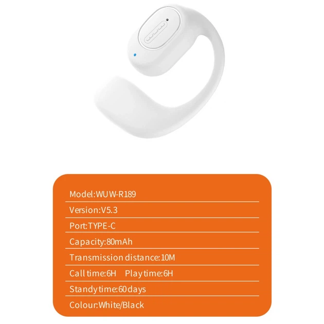 Bluetooth-гарнитура WUW R189 TWS White - Фото 4 Bluetooth-гарнитура WUW R189 TWS White - изображение 4
