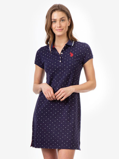 Акція на Сукня-футболка коротка літня жіноча U.S. Polo Assn 315981-ZH00A XS Синя від Rozetka