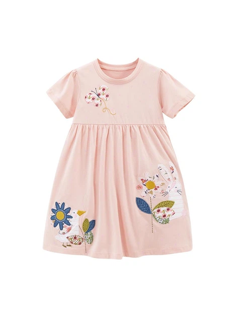 Детское платье для девочки Little Maven арт.1828 104 см Розовый - Фото 3 Детское платье для девочки Little Maven арт.1828 104 см Розовый - изображение 3