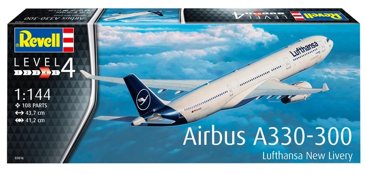 Збірна модель Revell Літак Airbus A330-300 Lufthansa рівень 4 масштаб 1:144 (RVL-03816) - зображення 8