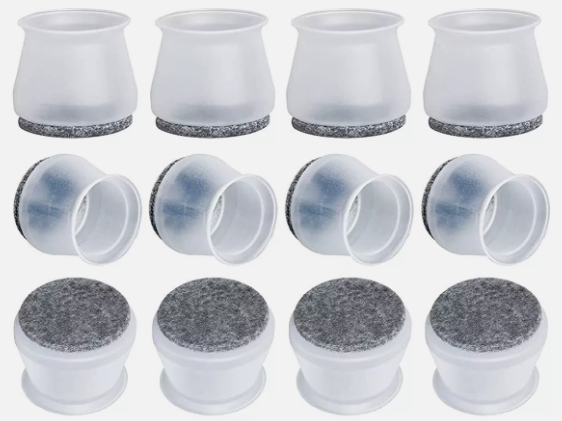 Силіконові накладки на ніжки меблів 4 штуки Pads Furniture Table Gray - Фото 3 Силіконові накладки на ніжки меблів 4 штуки Pads Furniture Table Gray - изображение 3
