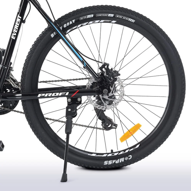 Велосипед "EVEREST" PROF1 G275EVEREST A275.127,5 д. Алюм.рама 19", SHIMANO 21SP, алюм.DB, CS TZ500, черный - изображение 5