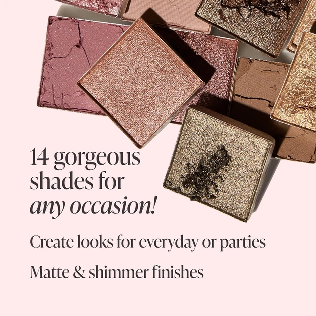 Палетка тіней Mally Beauty Best Dressed Lids, 14*1,2 г (B0BPTFSYZD) - изображение 2
