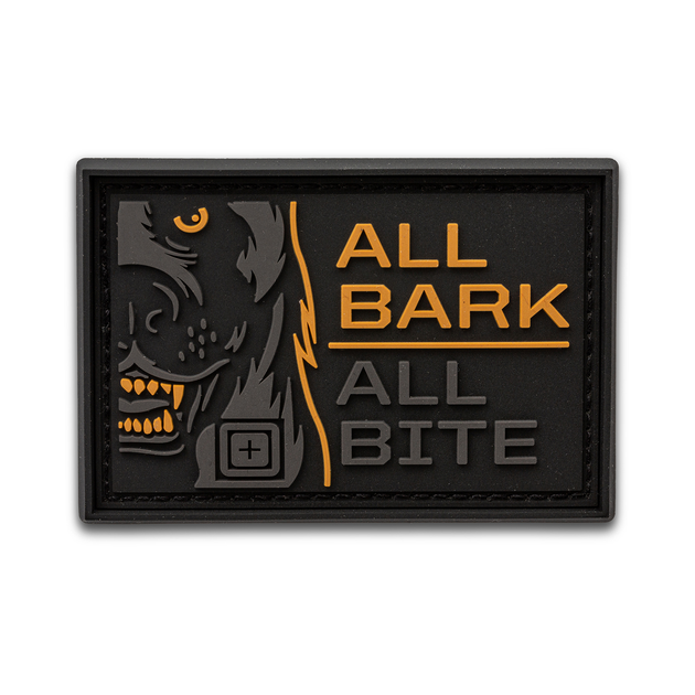 Нашивка 5.11 Tactical All Bark Zoom Patch Black - зображення 1