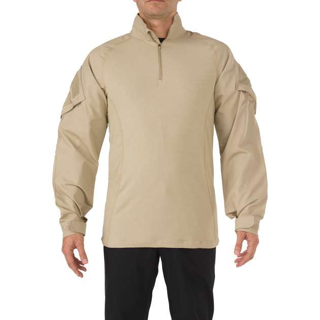 Рубашка тактическая под бронежилет 5.11 Tactical Rapid Assault Shirt S TDU Khaki - изображение 1