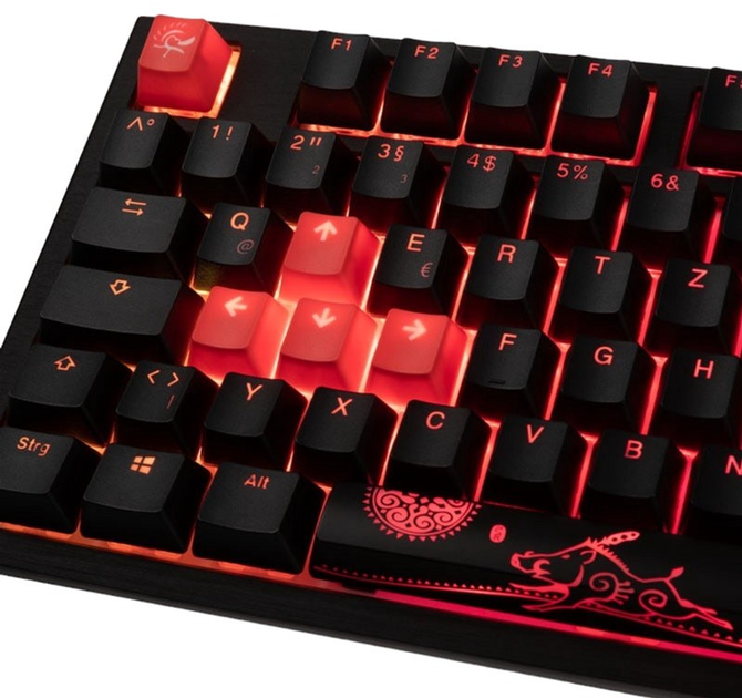 Клавіатура дротова Ducky Shine 7 Cherry MX Silent Red USB Black (GATA-1203) - зображення 3