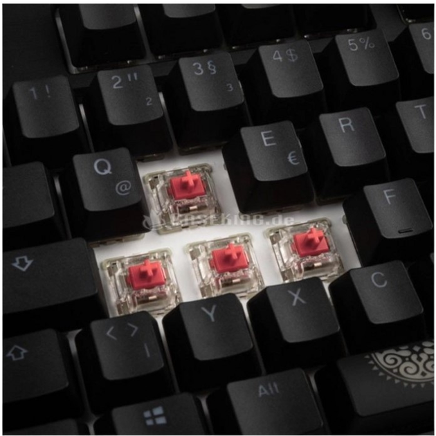 Клавіатура дротова Ducky Shine 7 Cherry MX Silent Red USB Black (GATA-1203) - зображення 5