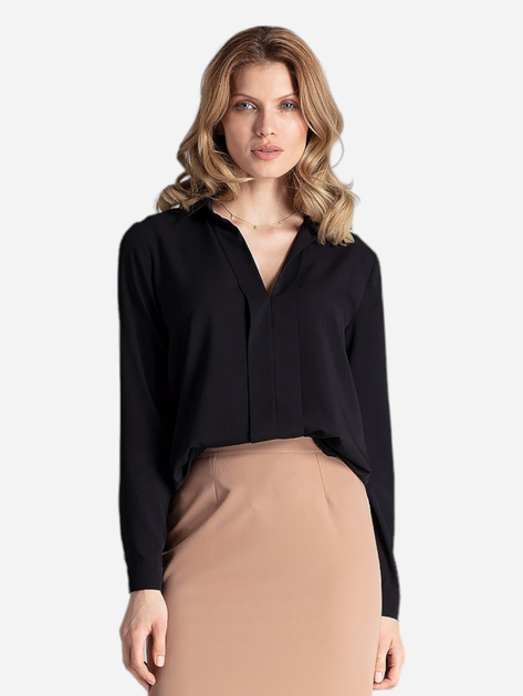 Bluzka damska z długim rękawem Figl M621 S Czarna (5902194359016) - obraz 1