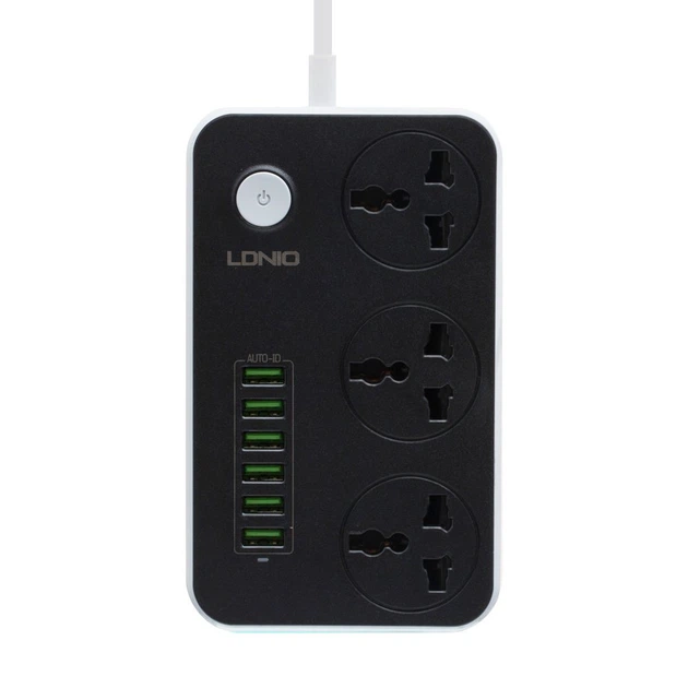 Сетевой Удлинитель LDNIO SC3604 6USB 3.4A Цвет Черный - Фото 1 Сетевой Удлинитель LDNIO SC3604 6USB 3.4A Цвет Черный - изображение 1