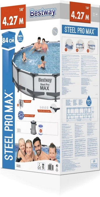 Basen stelażowy Bestway Steel Pro Max 3 in 1 427 x 84 cm (6942138983210) - obraz 9