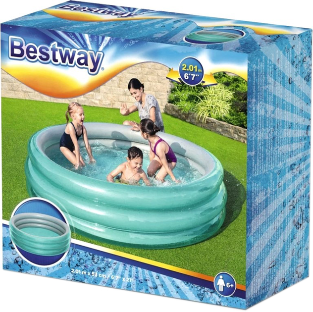Nadmuchiwany basen dla dzieci Bestway Big 201 x 53 cm (6942138973914) - obraz 1