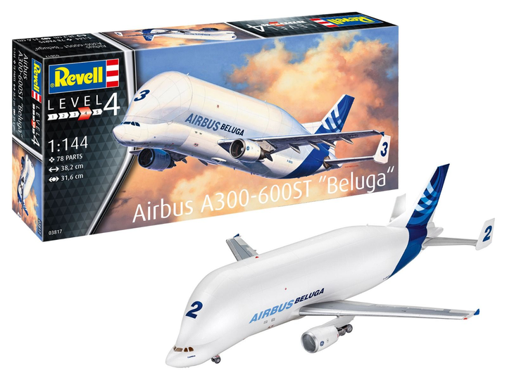 Model do składania Revell Samolot Airbus A300-600ST Beluga skala 1:144 (4009803038179) - obraz 2