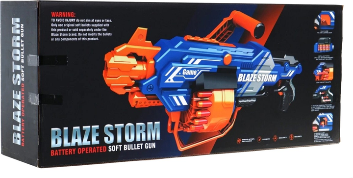 Karabin Blaze Storm z uchwytem i piankowymi kulkami 40 szt (5903864914979) - obraz 1