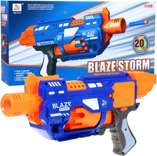 Електрична гвинтівка Blaze Storm Напівавтоматична з пінопластовими кулями 20 шт (5903864951684) - зображення 2