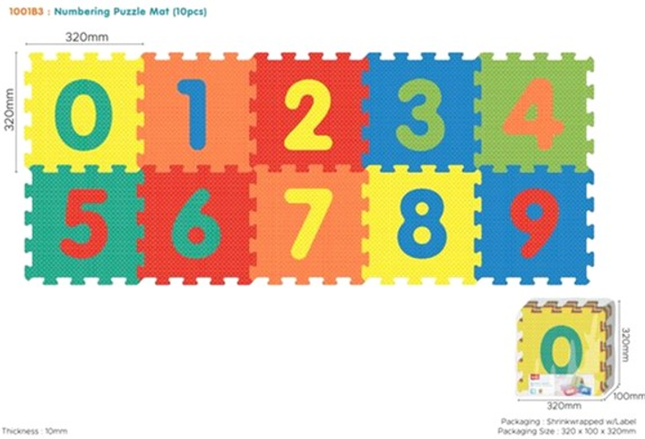 Розвиваючий килимок Numbers 10 елементів (5903864958430) - зображення 5