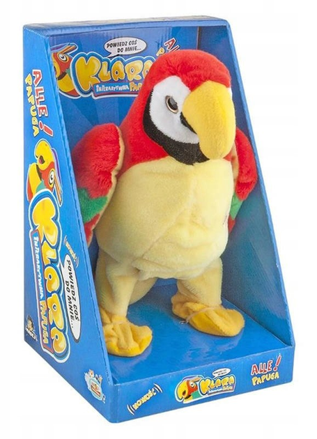 Інтерактивна м'яка іграшка Madej Папуга розмовляючий 27 см (5903631400643) - зображення 1