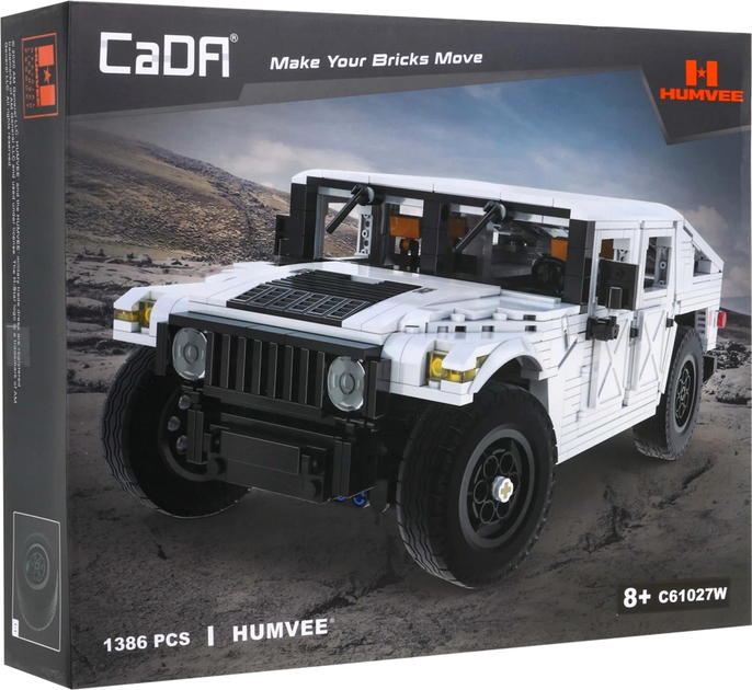 Klocki konstrukcyjne CaDA Humvee Pojazd wojskowy 1386 elementów (5903864953350) - obraz 4