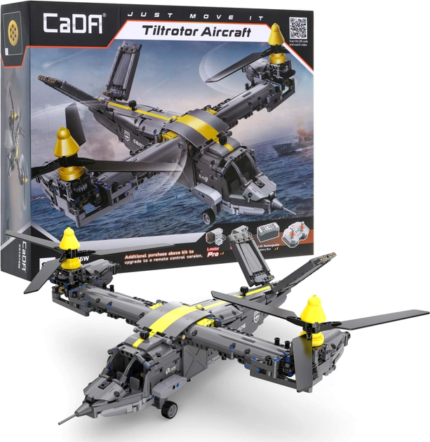 Klocki konstrukcyjne CaDA Tiltrotor Aircraft Helikopter 1424 elementy (5903864953374) - obraz 1