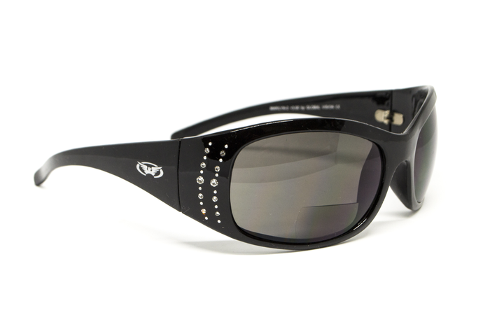 Бифокальные защитные очки Global Vision Marilyn-2 Bifocal (gray +2.5), серые с диоптриями +2.5 - изображение 1