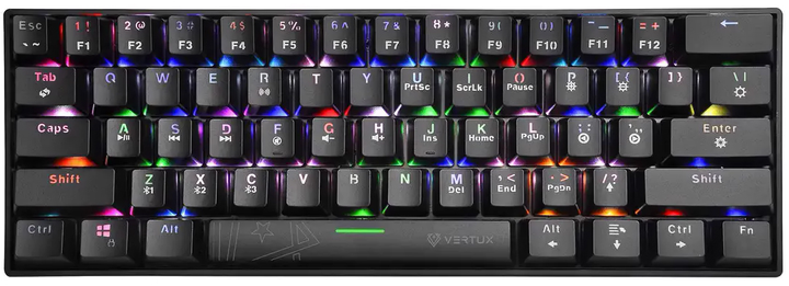 Клавиатура комбинированная Vertux VertuPro Wireless/USB Black (vertupro ...