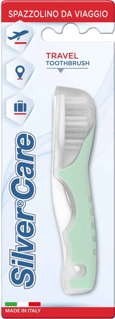 Зубная щетка Silver Care Дорожная Складная Средней жесткости Мятная (8009315015008_мятная) - Фото 1 Зубная щетка Silver Care Дорожная Складная Средней жесткости Мятная (8009315015008_мятная) - изображение 1