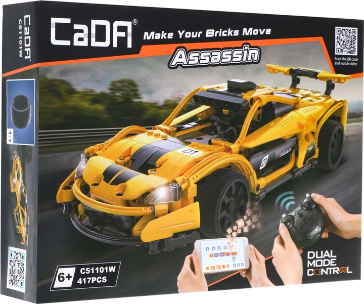 Конструктор CaDA Assassin Машинка на радіокеруванні 417 деталей (5903864953312) - зображення 4