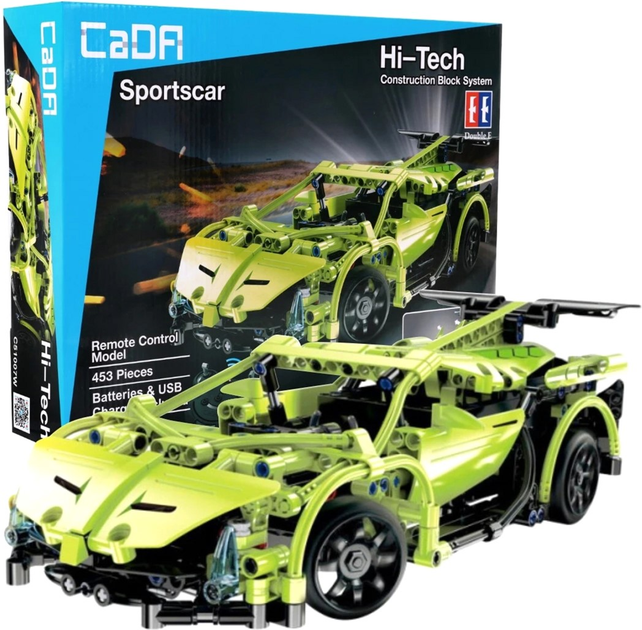 Klocki konstrukcyjne CaDA Samochód sportowy zdalnie sterowany 453 elementy (6948061924030) - obraz 1