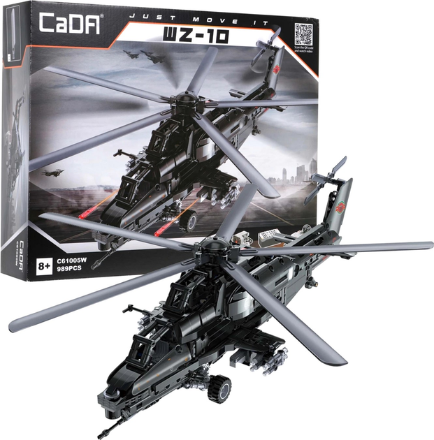 Klocki konstrukcyjne CaDA Helikopter 989 elementy (5903864953268) - obraz 1