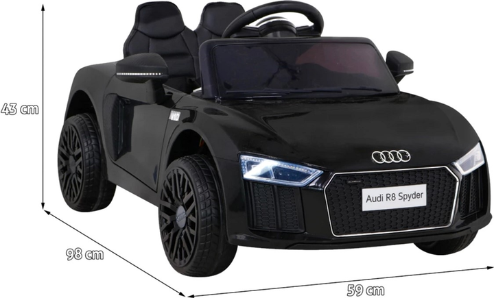 Samochód elektryczny Ramiz Audi R8 Czarny (5903864914504) - obraz 2