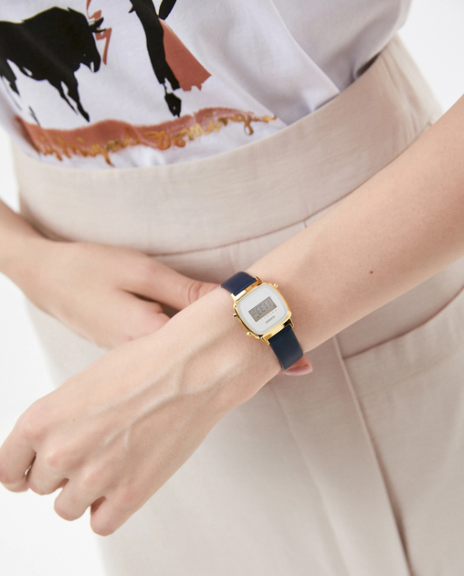 Часы женские наручные кварцевые оригинальные Casio Collection LA670WEFL-2EF Япония с кожаным ремешком - изображение 5