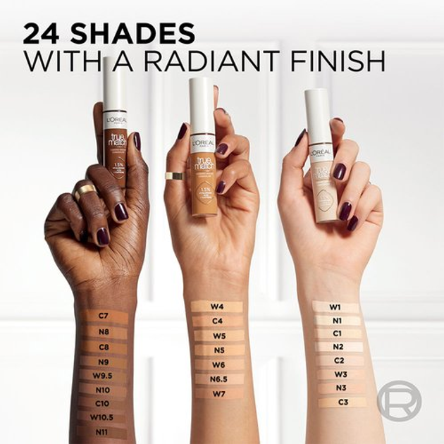 Консилер для обличчя L'Oreal Paris True Match Radiant Serum 1N 11 мл (30188181) - зображення 7