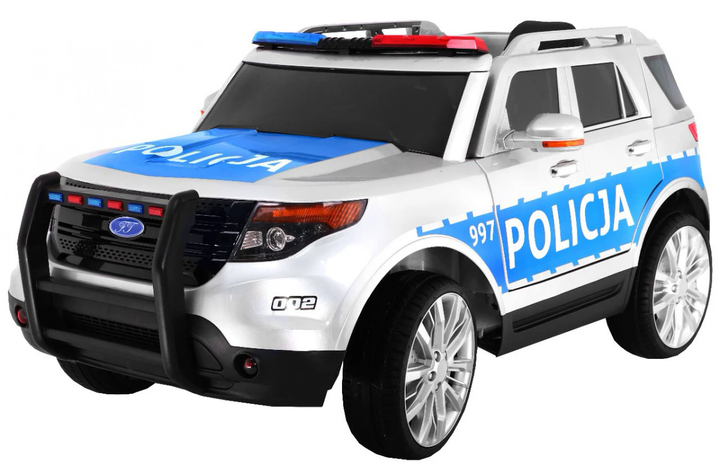 Samochód elektryczny Ramiz SUV Police Biało-niebieski (5903864904710) - obraz 1