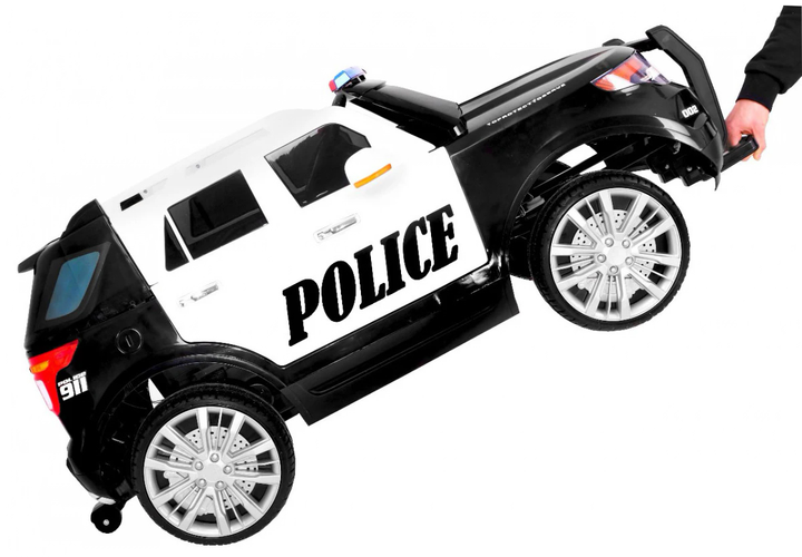 Електромобіль для дітей Ramiz SUV Police Чорно-білий (5903864904703) - зображення 5
