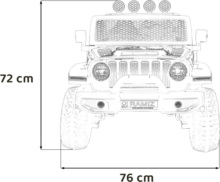 Samochód elektryczny Ramiz Off-Road 3.0 Czerwony (5903864941272) - obraz 2