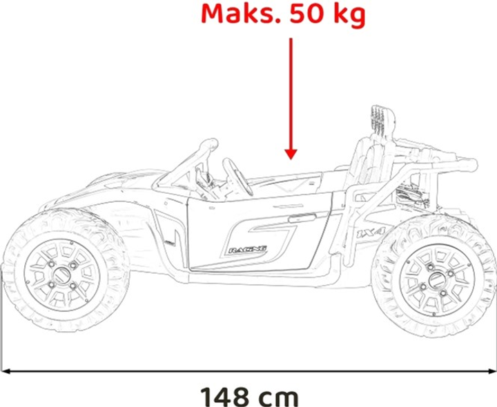 Auto Buggy na akumulator Ramiz Buggy Racing 5 Niebieski (5903864955798) - obraz 3