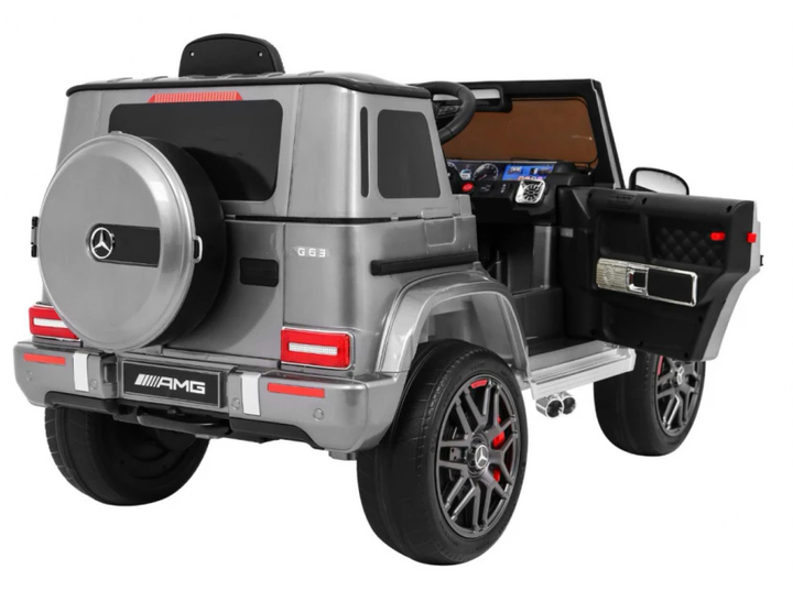 Електромобіль для дітей Ramiz Mercedes AMG G63 Сріблястий лакований (5903864904154) - зображення 10